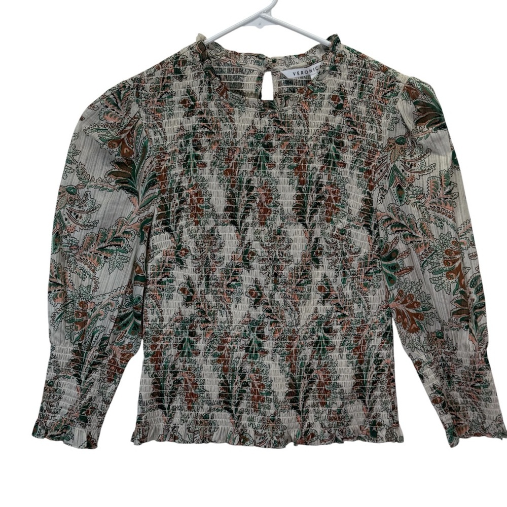 Veronica Beard Kali Smocked Floral Top
Size S